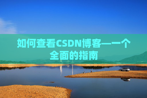 如何查看CSDN博客—一个全面的指南